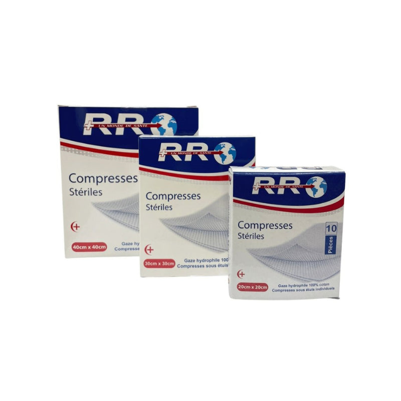 Pack x10 COMPRESSES RR STERILISES